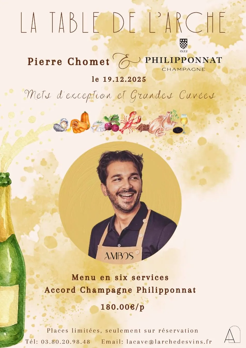 与 Pierre Chomet 和 Philipponnat 共享非凡佳肴与名贵佳酿